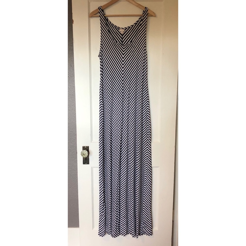 Fresh Striped Maxi Tank Dress